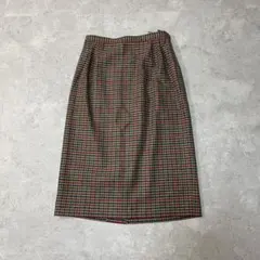スカート　チェック柄　タイト　トラッド　昭和レトロ　ヴィンテージ　Aラインのサムネイル