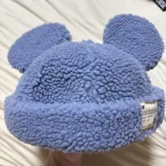 ミッキーマウス耳付きボア帽子