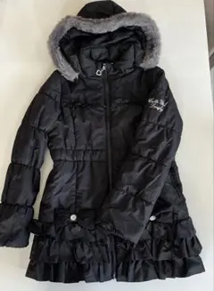 キッズ　160cm 中綿　コート　ジャケット　ブラック　黒