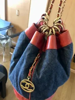 希少CHANELビンテージシャネル　ショルダーチェーンバッグ　デニムマトラッセ