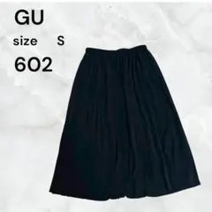 GU プリーツスカート ブラック Sサイズ ロングスカート シンプル　無地　古着のサムネイル