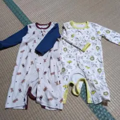 春　長袖カバーオール2枚セット　70〜80サイズ