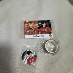 ハイキュー ✖️くら寿司 コラボ 音駒高校 黒尾鉄朗 缶バッジ テープ カード