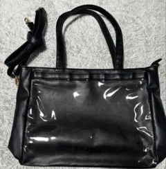 ザッカマート　A4痛バッグ用フェイクレザー2wayカスタマイズトート　ブラック