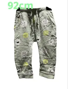 H&M 92サイズ 顔プリントカジュアルパンツ