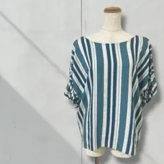 【レディース】トップス カットソー シャツ ブラウス ストライプ カラフルシャツのサムネイル
