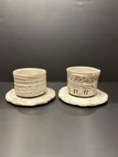 作家もの器★藤森ちかこ★ドット柄耳付きボウル★新品カフェオレボウルスープカップ 作家もの器☆藤森ちかこ☆ドット柄耳付きボウル☆新品カフェオレボウル