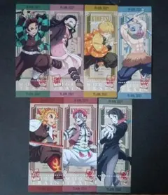 鬼滅の刃 無限列車編 煉獄杏寿郎 猗窩座 嘴平伊之助 等 チケット風カード 7枚