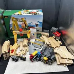 BRIO 33046 貨物輸送クレーン　33210 レール＆ロード採石セットのサムネイル