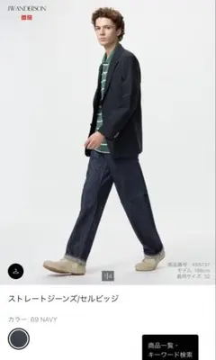 UNIQLO JWAストレートジーンズ セルビッチ
