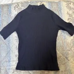 SLOBE IÉNA ネイビー ハイネックニット 半袖