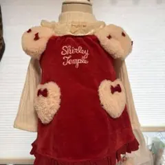 Shirley Temple 赤 ツーウェイ・ドレスオール