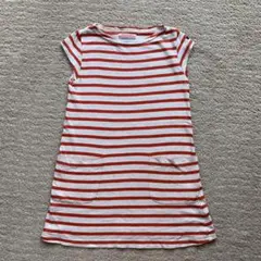 DENIM DUNGAREE デニム＆ダンガリー ボーダーワンピース120cm