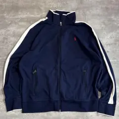 べ*ち様 ポロラルフローレン トラックジャケット XL ネイビー 白 サイドライ