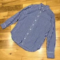 SERO★オシャレなギンガムチェック柄ボタンダウンシャツ★15サイズ