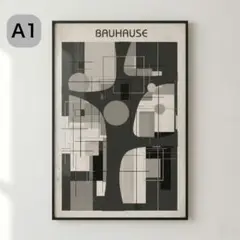 119 ●バウハウスポスターA1｜モノトーン 幾何学アート モダン　リビング