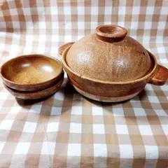 新品未使用 笠間焼 おそらく土鍋 タジン鍋風 陶印あり 作家名不明