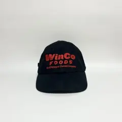 【古着、ヴィンテージ】デッドストック　スーパー会社キャップ　企業ロゴ　刺繍