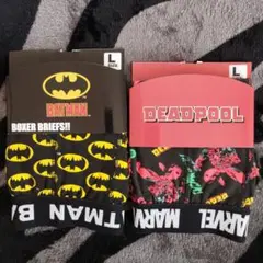 バットマン　デッドプール　Lサイズ　ボクサーパンツ　2枚セット