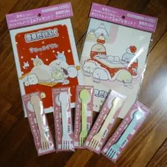 ロッテ雪見だいふく×すみっコぐらし　ノート2冊とフォーク5本セット