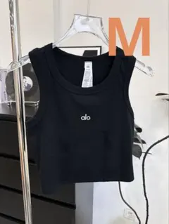 ✨ Alo Yoga クロップドタンクトップ ブラック- M