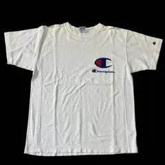 Champion ロゴ刺繍 Tシャツ ホワイト