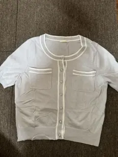最終値下げ！中古 GU Sサイズ ライトグレー×白