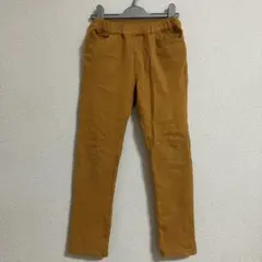 hakka kids 恐竜アップリケ ストレッチパンツ カラシ 130