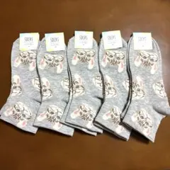 新品タグ付き 猫靴下 猫ソックス 5足セット①