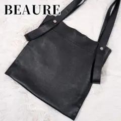 BEAURE ビュレ カウレザー 2デザインハンドルトート ブラックのサムネイル