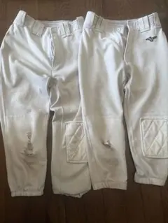 野球 練習着 ズボン 2本 160 S 白