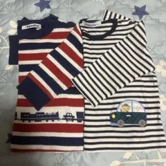 familiar ストライプ 長袖カットソー 2点セット