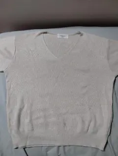 OPAQUE.CLIP 半袖ニット 36/S ベージュ