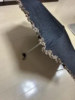 レオパード柄フリル折りたたみ傘
