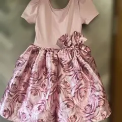 Ｈ＆Mピンク バラ模様 ドレス 半袖新品