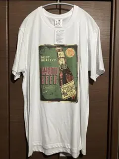 カブトビール プリントTシャツ ホワイト LLサイズ(XLサイズ)