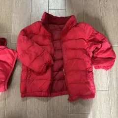 赤 ダウン　ユニクロ　UNIQLO キッズ 100
