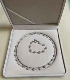 シルバー925 パールアクセサリー ネックレス ブレスレット