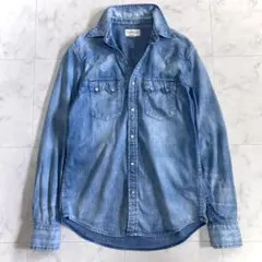 デニム＆サプライ ラルフローレン ウエスタンシャツ デニム S ライトブルー