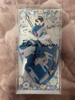 フローラルシスターズ ハンカチ ガーゼ 今治 ドレス わんこ ブルー