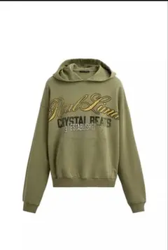 ウォッシュ加エテキストプリントスウェットシャツ　ZARA