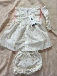 PETIT BATEAU ヘアバンド付き　ワンピース&ブルマセット