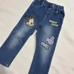 ベビードール　ディズニー　デニムパンツ ワッペン付き　ミッキー　ジーパンのサムネイル
