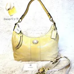 コーチ ショルダーバッグ 2WAY 未使用級 イエローのサムネイル
