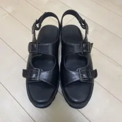 RAGEBLUE 厚底バックストラップサンダル ブラック