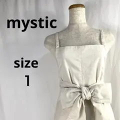 ミスティックmysticサロペットオーバーオールリネン入りベージュサイズ１(S)