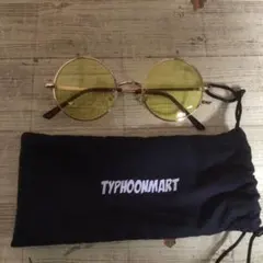 丸眼鏡　サングラス　イエローレンズ　タイフーンマートのサムネイル