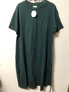 新品未使用タグ付 earth music&ecology 半袖ロングワンピ F