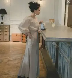 カスタネ　オケージョンドレス 2piece layered dress