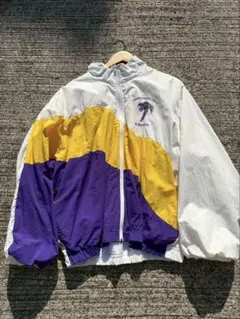 カラーブロック ナイロンジャケット XL 90s 80s